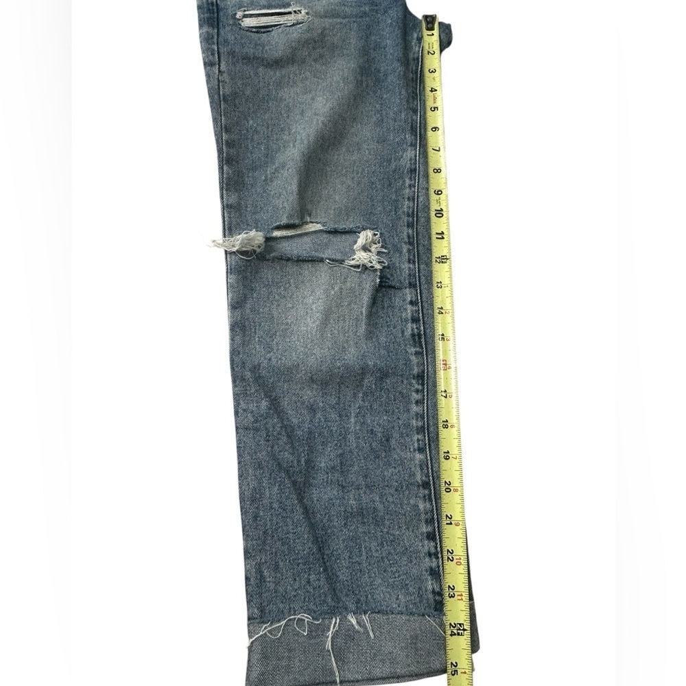 GAP Denim Girlfriend Blue Relaxed Fit Distressed Jeans, Size 4/27 - Picture 4 of 7